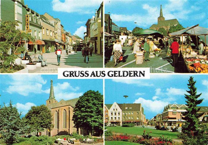 Geldern NRW Fussgaengerzone Marktplatz Kirche Park