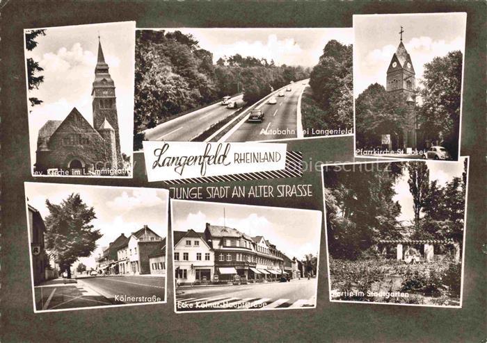 Langenfeld  Rheinland NRW Ev Kirche Autobahn Pfarrkirche St Josef Koelnerstrasse