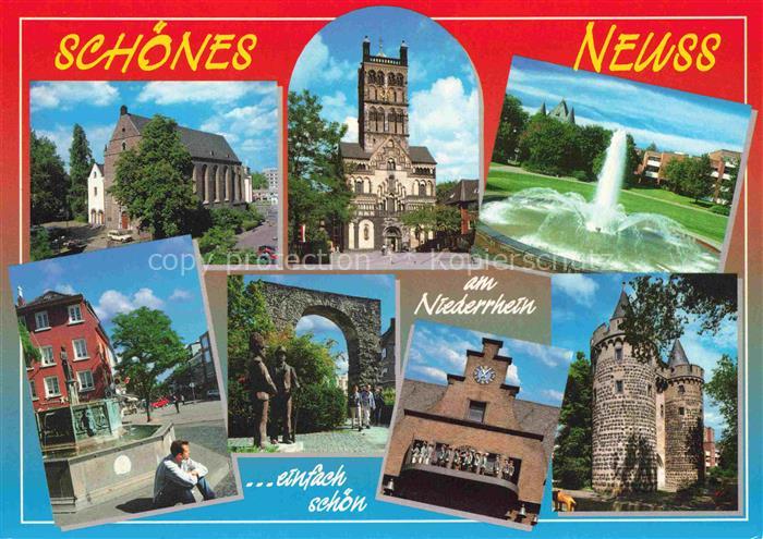 NEUss NRW Kirche Stadttor Brunnen Tor Springbrunnen Rathaus Turm