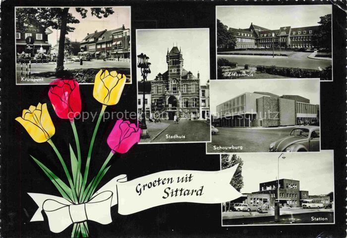 Sittard Limburg NL Kruispunt Stadhuis Ziekenhuis Schouwburg Station