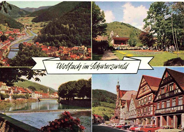 Wolfach Schwarzwald Panorama Musikpavillon Stauwehr Ortspartie