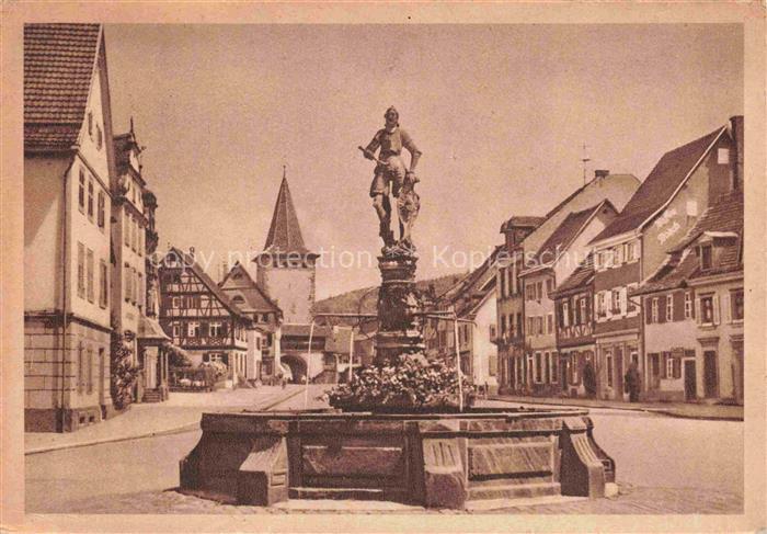 Gengenbach Hauptstrasse Brunnen