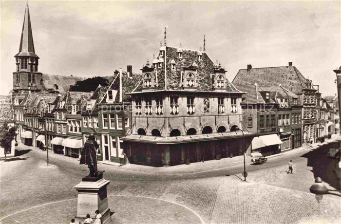 HOORN Friesland NL Kaasmarkt met Waag Grote Kerk en Strand