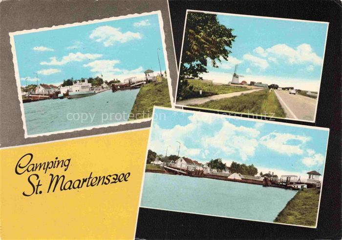 St Maartenszee Sint Maartenszee Noord Holland NL Campingplatz Strasse Seepartie