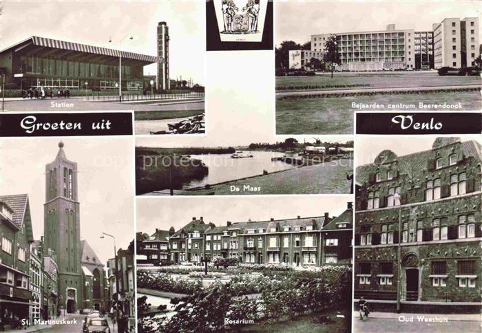 VENLO Limburg NL Station Bejaarden centrum Beerendonck St Martinskerk Rosarium O