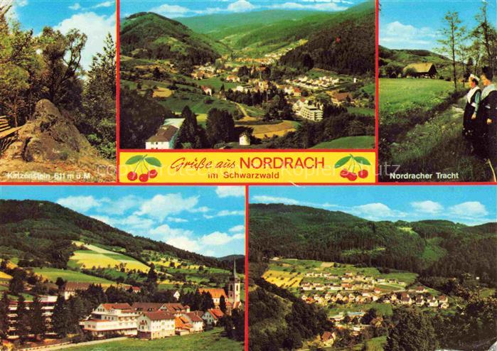Nordrach Katzenstein Panorama Nordracher Tracht