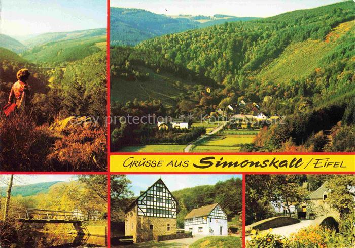 Simonskall Talblick Panorama Bruecken Fachwerkhaus