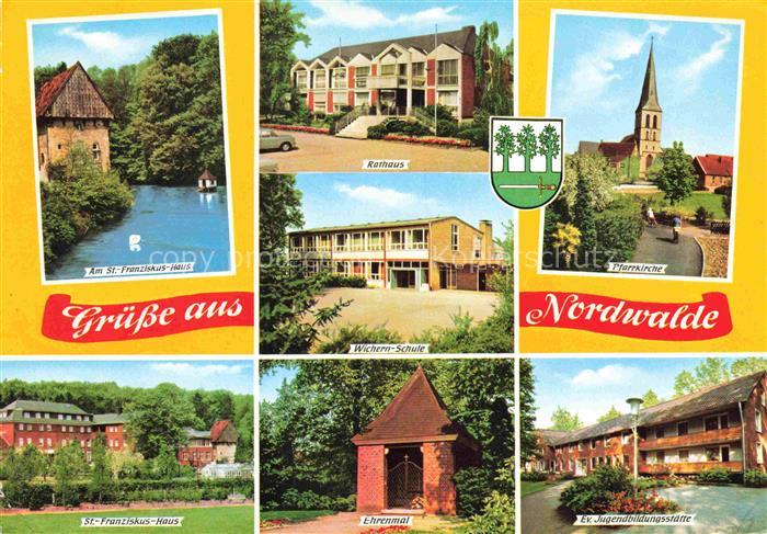 Nordwalde NRW St Franziskus Haus Rathaus Wichern Schule Ehrenmal Ev Jugendbildun