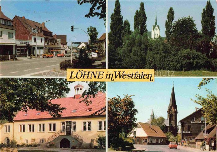 Loehne Detmold NRW Koenigstrasse Kirche Mahnen Haus Beck Loehne Ort