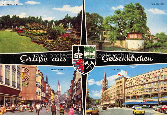 GELSENKIRCHEN NRW Stadtgarten Schloss Berge Bahnhofstrasse Neumarkt