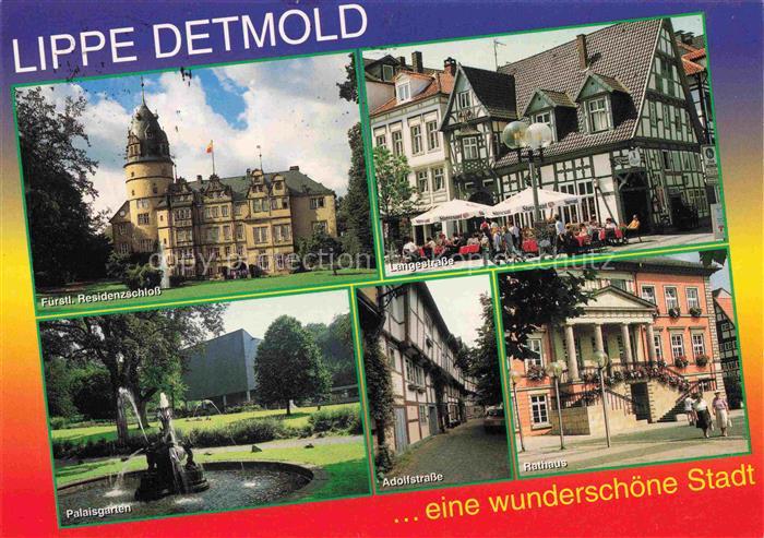 DETMOLD Lippe Fuerstl Residenzschloss Langestrasse Palaisgarten Adolfstrasse