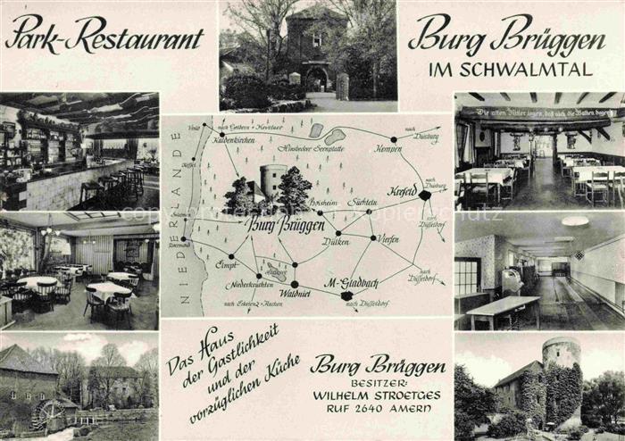 Schwalmtal Niederrhein Park Restaurant Burg Brueggen Gastraeume Burgturm