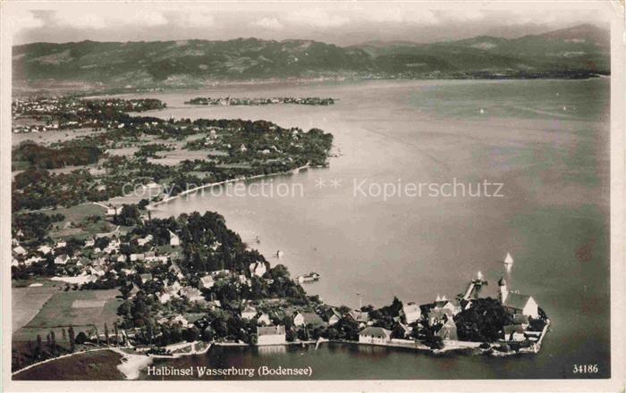 Wasserburg am Bodensee Bayern Fliegeraufnahme