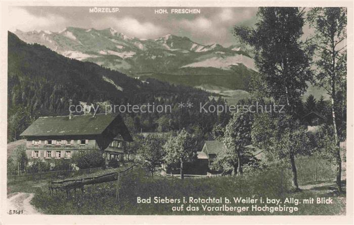 Bad Siebers Allgaeu Weiler-Simmerberg Bayern mit Blick auf das Vorarlberger Hoch