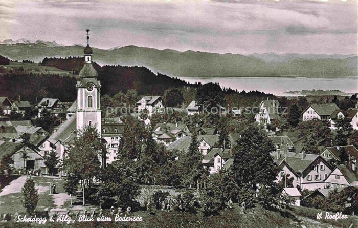 Scheidegg Allgaeu Bayern Blick zum Bodensee