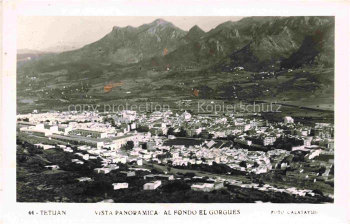 Tetuan Tetouan Maroc Vista panoramica al fodo el Gorgues