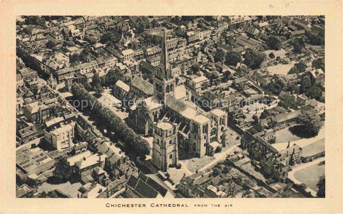 Chichester  West Sussex UK Chichester Cathedral from the Air