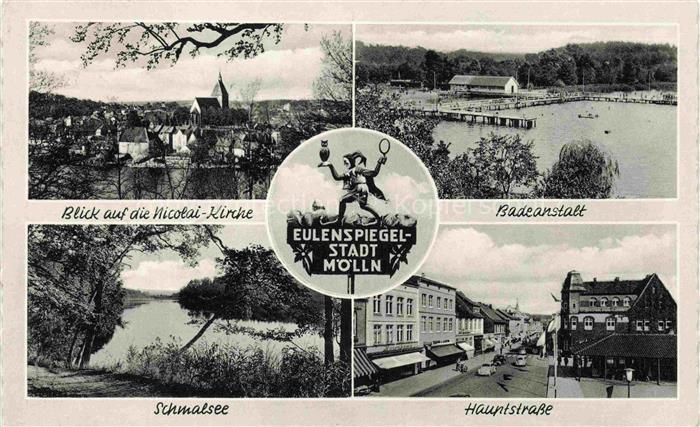 Moelln  Lauenburg Nicolai Kirche Badeanstalt Schmalsee Hauptstrasse