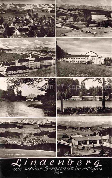 Lindenberg Allgaeu Panorama Genesungsheim Eisenbahnerwaisenhort Waldseehotel Rot