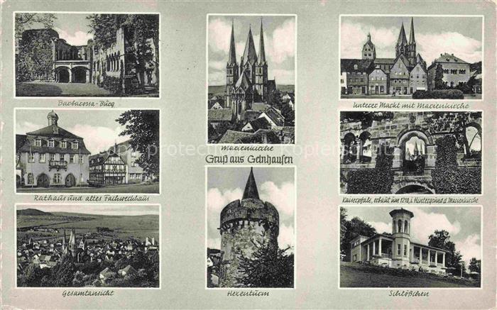 Gelnhausen Hessen Barbarossa Burg Marienkirche Markt Rathaus Fachwerkhaus Fliege