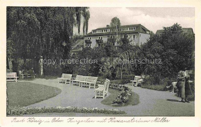 Bad Koenig Odenwald Hessen Kurgarten mit Kursanatorium Mueller