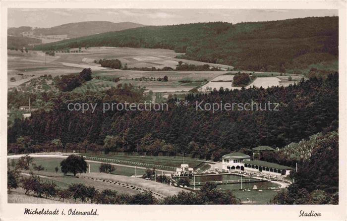 Michelstadt Odenwald Hessen Stadion Panorama