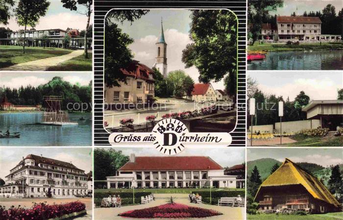 Bad Duerrheim BW Kurhaus Kirche Badesee Park Schwarzwaldhaus