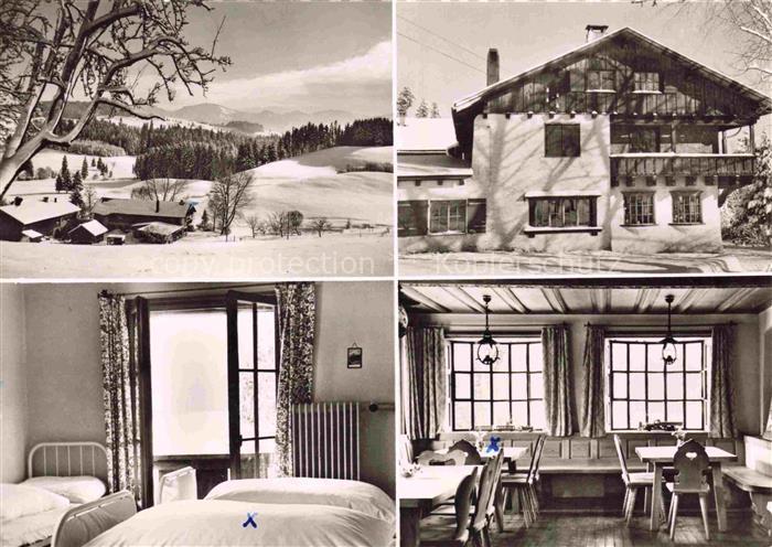 Simmerberg Weiler-Simmerberg Jugenderholungsheim Ihlingshof Zimmer Gastraum Pano