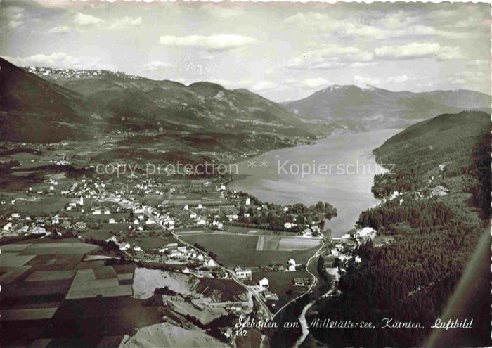 Seeboden Millstaettersee Kaernten AT Fliegeraufnahme