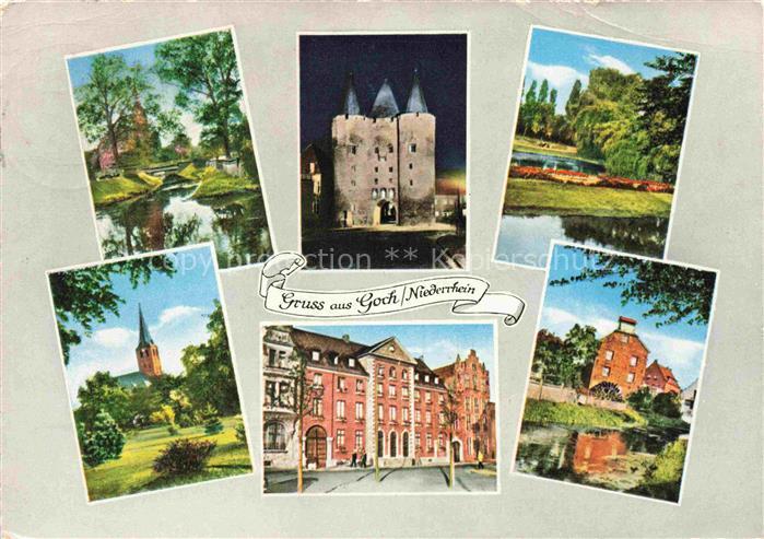 Goch An der Niers Steintor Schwanenteich Stadtgarten Pfarrkirche Rathaus Fuenf R
