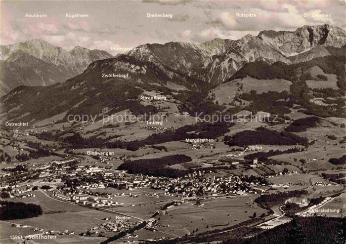 Sonthofen Allgaeu Bayern Fliegeraufnahme