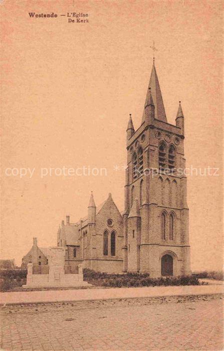 Westende MIDDELKERKE Belgie De Kerk