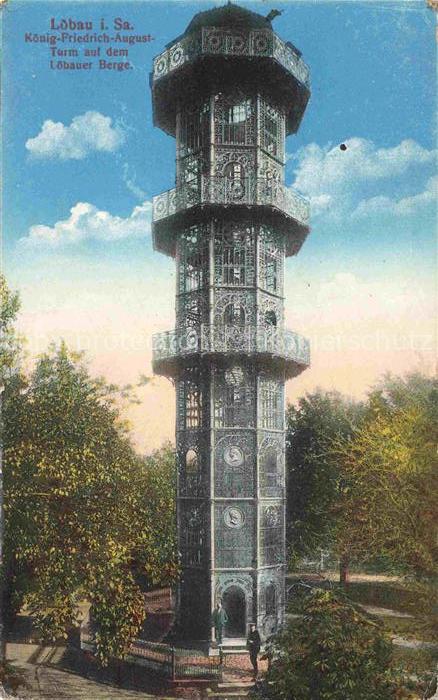 Loebau Sachsen Koenig Friedrich August Turm auf dem Loebauer Berg