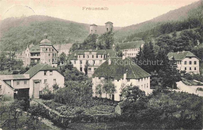 Frauenalb Marxzell Karlsruhe BW Ortspartie mit Kirche