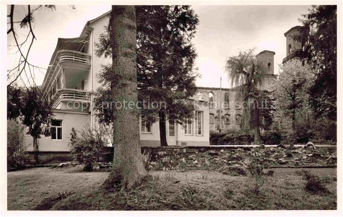 Frauenalb Marxzell Karlsruhe BW Sanatorium Frauenalb Nordfluegel mit Klosterruin
