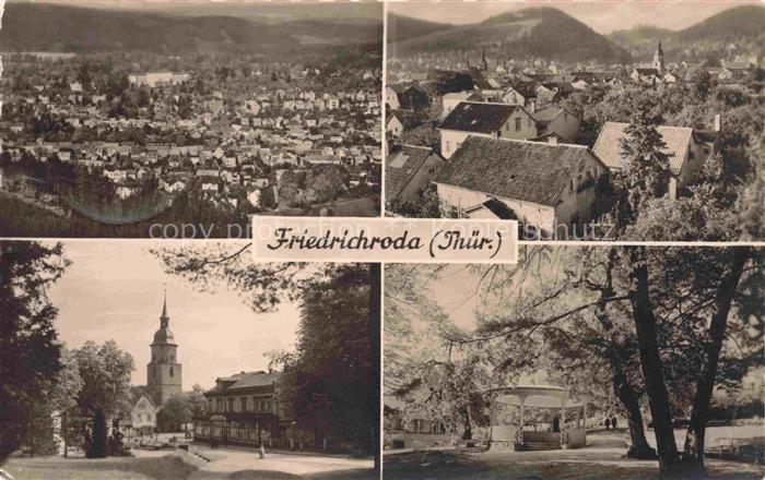 Friedrichroda Thueringen Fliegeraufnahme Panorama Kirche Park