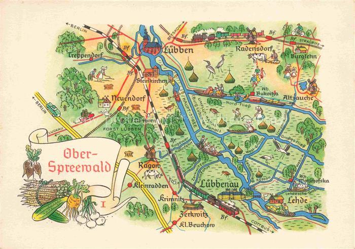 Luebbenau Spreewald Brandenburg Gebietskarte