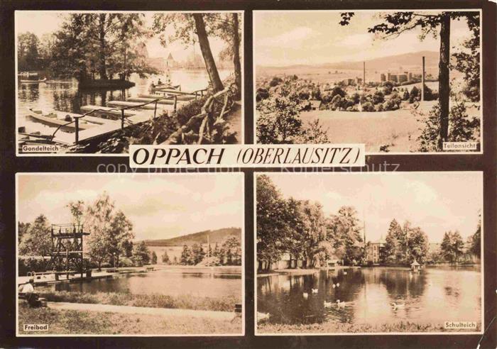 Oppach Picka Oberlausitz Sachsen Gondelteich Teilansicht Freibad Schulteich