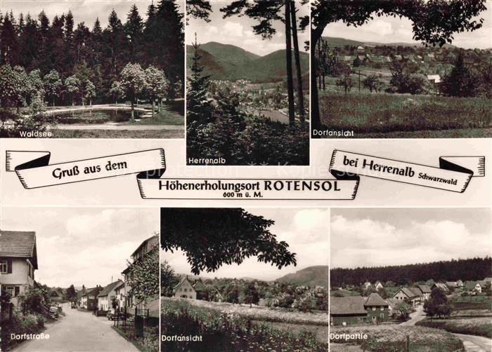 Rotensol Bad Herrenalb BW Waldsee Herrenalb Dorfansicht Dorfstrasse Dorfpartie
