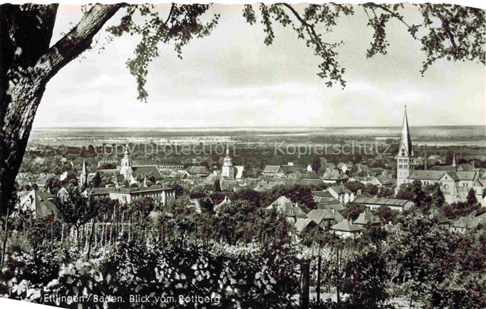 Ettlingen KARLSRUHE BW Blick vom Rottberg