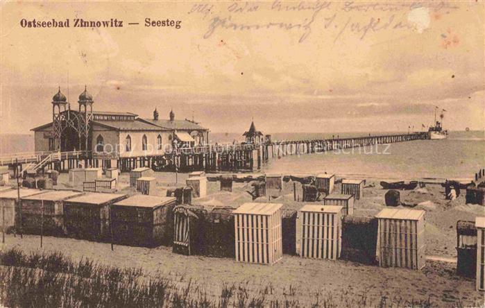 ZINNOWITZ Ostseebad Seesteg Strand