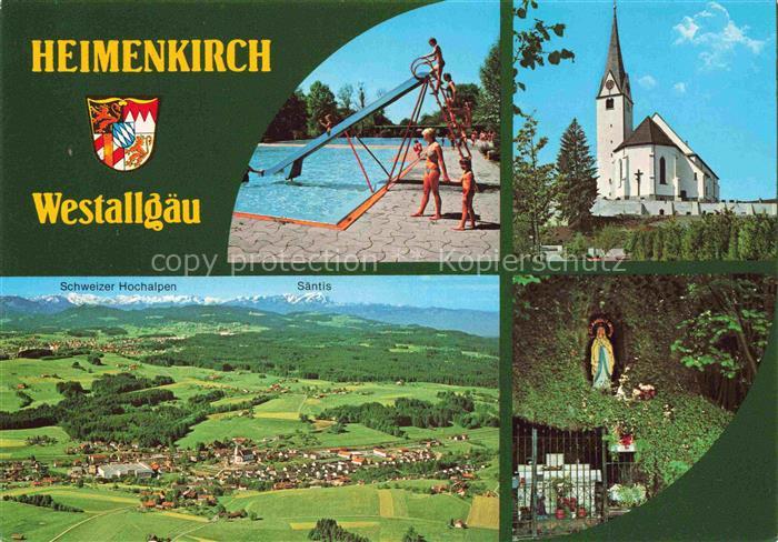 Heimenkirch Panorama Schweizer Hochalpen Saentis Luftaufnahme Kirche Grotte Mari