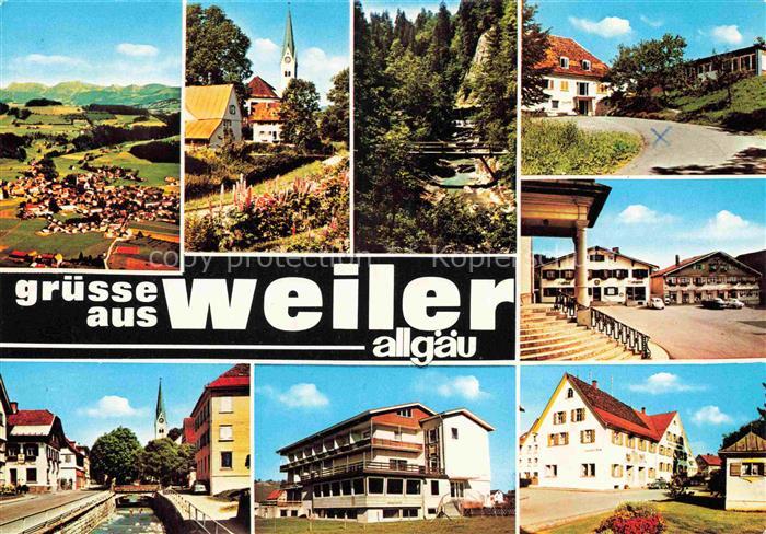 Weiler Allgaeu Luftaufnahme Alpen Ortsansichten Rheuma- und Priessnitz-Kurort