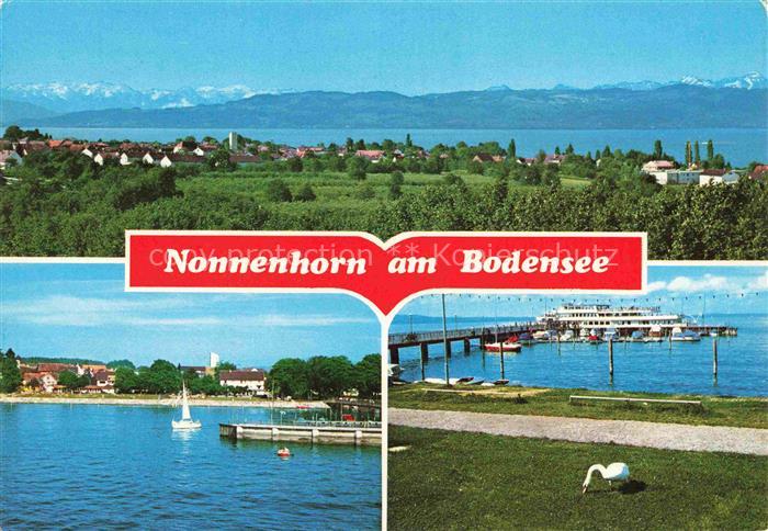 Nonnenhorn Panorama Alpen Hafen Faehre