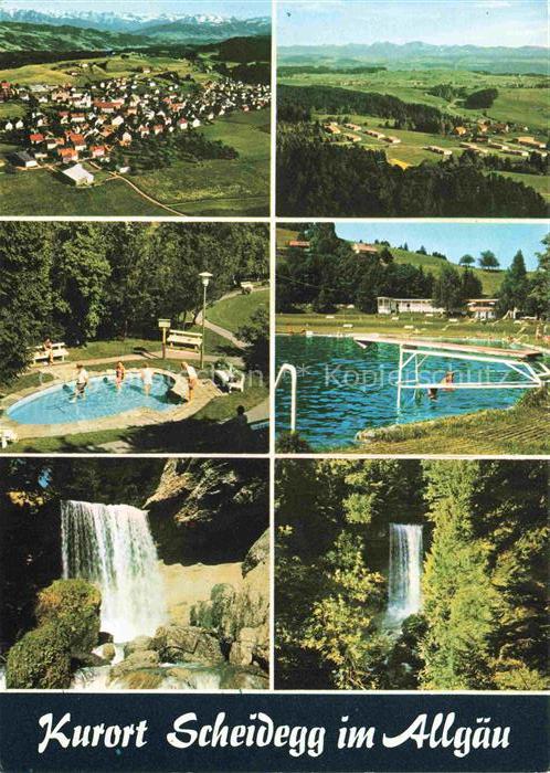 Scheidegg Allgaeu Bayern Panorama Kurort Alpenblick Luftaufnahmen Wassertreten F