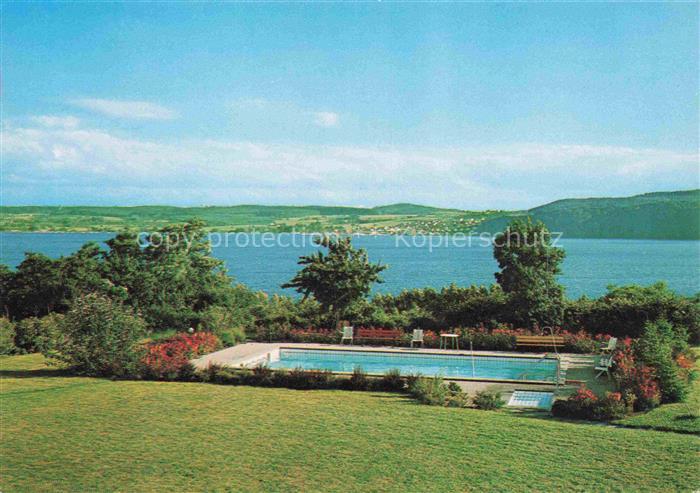 ueberlingen Bodensee BW Sanatorium Irmgard Ausblick auf ueberlinger See Warmbad