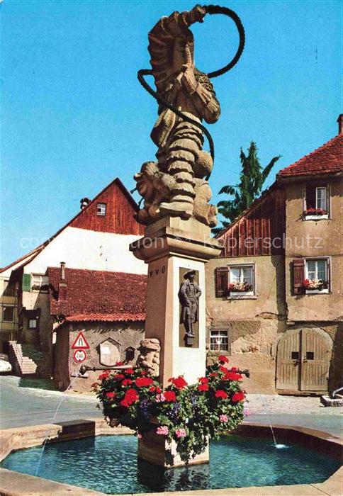 ueberlingen Bodensee BW Haenselebrunnen Altstadt