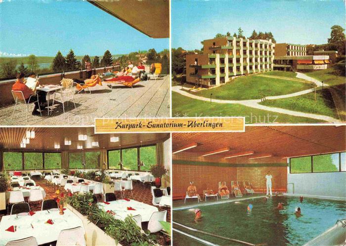 ueberlingen Bodensee BW Kurpark-Sanatorium Speisesaal Terrasse Hallenbad
