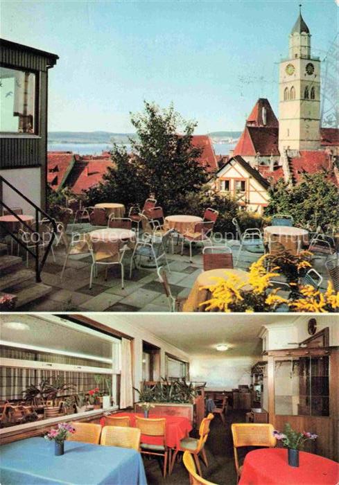 ueberlingen Bodensee BW Konditorei und Café Museum Altstadt Blick zum Muenster