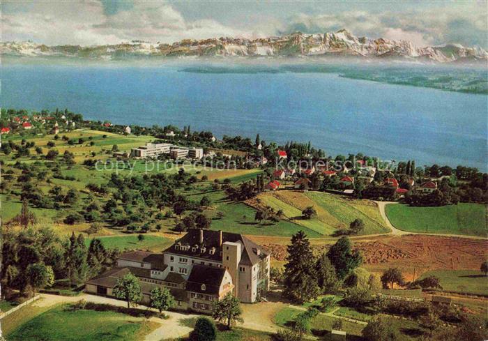 ueberlingen Bodensee BW Parkhotel St. Leonhard Panorama Blick auf die Alpenkette